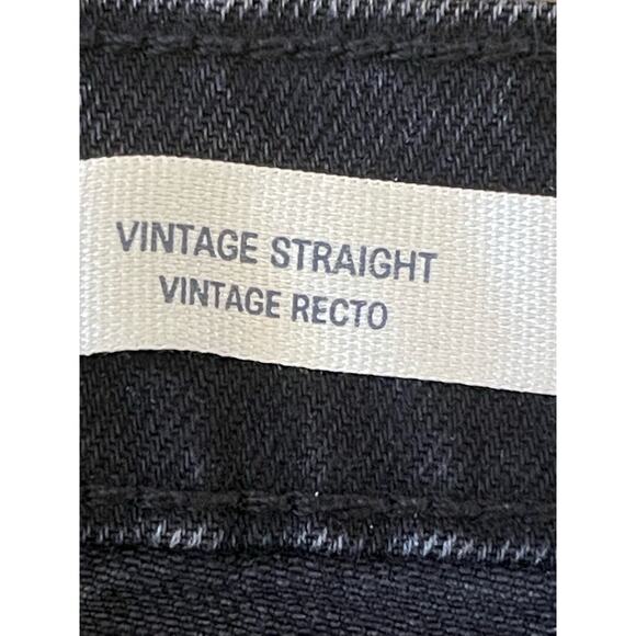 New Universal Thread Vintage Straight Jeans Women's 8/29R Black Distressed - Picture 7 of 8